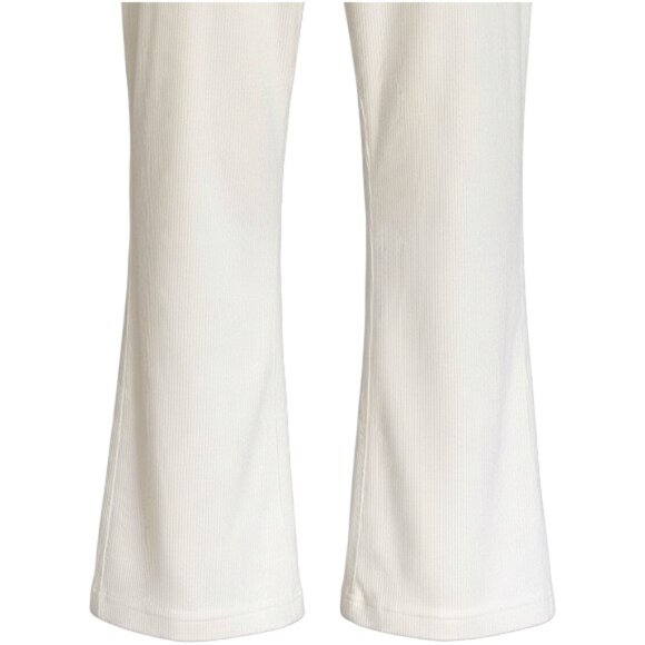 Lululemon Ribbed Softstreme Zip Flare Pants Bone Soft Knit High Rise Size 4 - Picture 9 of 13